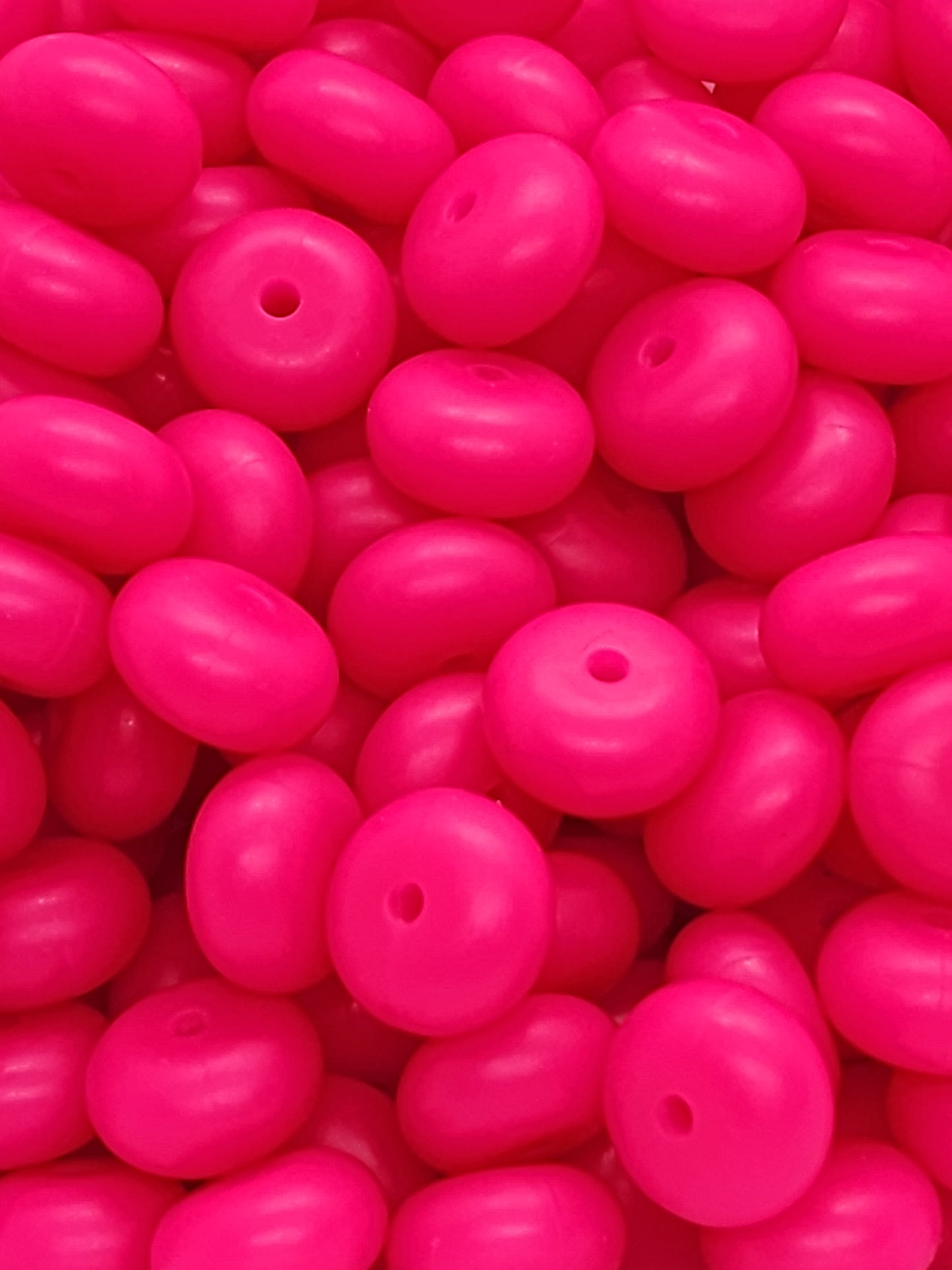 24. Hot Pink Abacus Silicone Beads