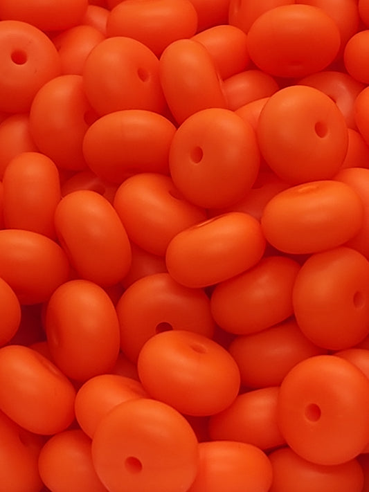 16. Orange Abacus Silicone Beads