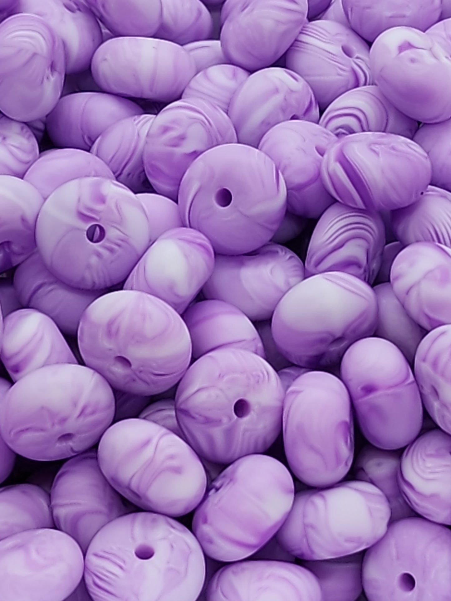 29. Marble Purple Abacus Silicone Beads