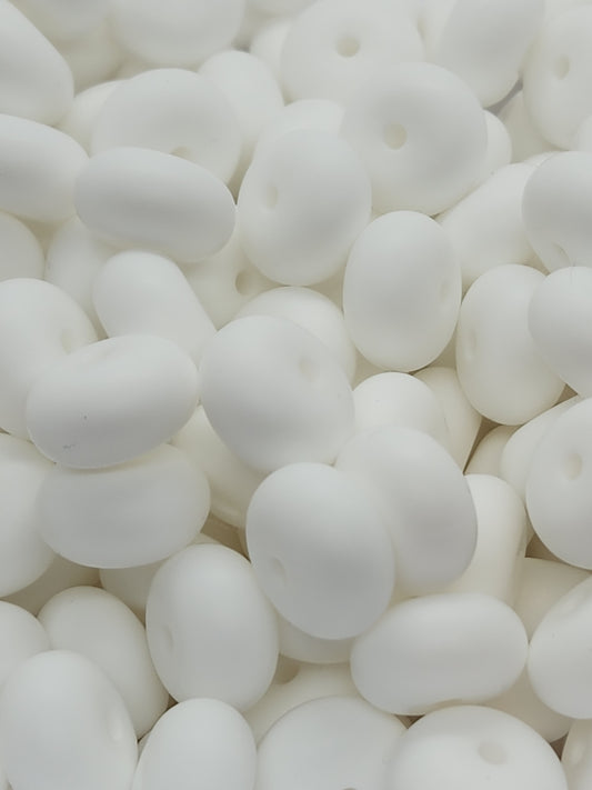 7. White Abacus Silicone Beads
